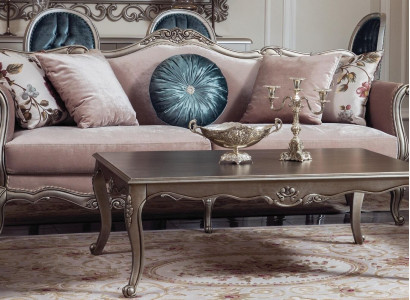 Dreisitzer Sofa 3 Sitzer Couches Sofas Luxus Gepolsterte Stoff Flieder