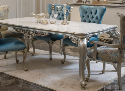 Komplett Set Esstisch 6 Stühle Esszimmer Ess Gruppe Holz Set 7tlg. Barock