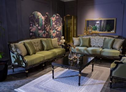 Sofagarnitur 3+3+1 Sitzer Couchtisch Sofa Sessel Sofas Möbel Set 4tlg