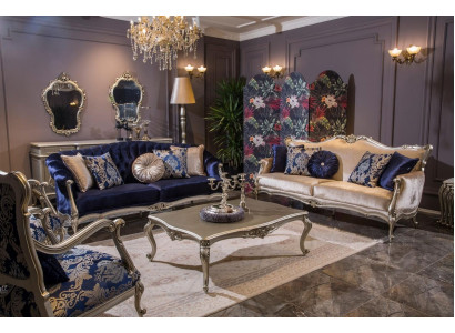 Komplett Set Sofagarnitur 3+2+1 Sitz Sofas Couchtisch Designer Sofa 4tlg