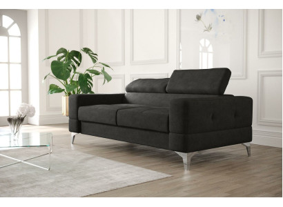 Zweisitzer Ledersofa Couch Holz Couch Polster Sofa 2 Sitzer Textil Couchen Neu