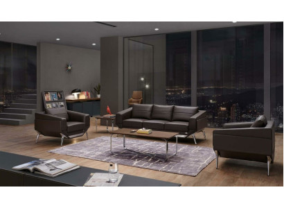 Wohnzimmer Set Sofagarnitur 3+1+1 Sitzer Tisch Couchtisch Designer 4tlg. Neu