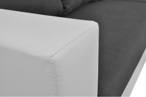 Wohnlandschaft Ecksofa L-Form Sofa Design Couch Textil Leder Fußhocker