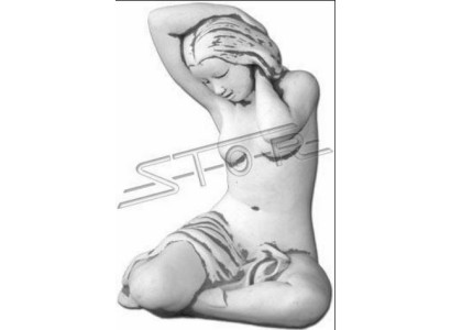 Dekorative garten grau Antik Stil Frau Figur Fine Crete S101023 Dekofigur Garten