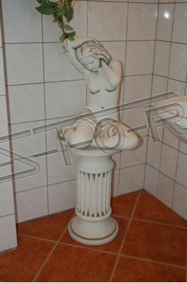 Dekorative garten grau Antik Stil Frau Figur Fine Crete S101023 Dekofigur Garten