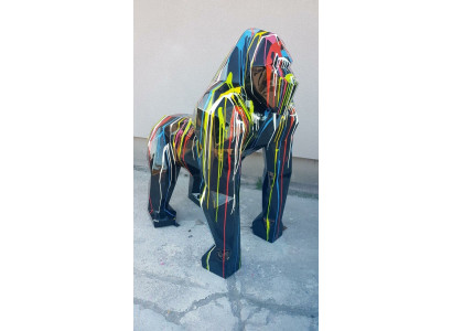 Designer Gorilla Figur Statue Moderne Figuren Statuen Dekoration Deko Garten Neu