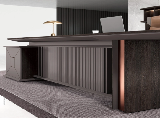 Eckschreibtisch Büro Einrichtung Chef Zimmer Möbel Design Schreibtische