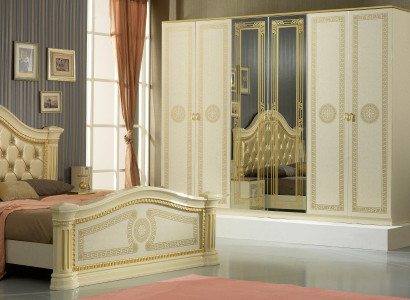 Schlafzimmer Chesterfield Leder Bett 6tlg Design Möbel Set Nachttisch Kommode