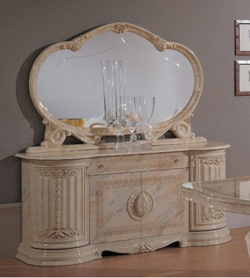 Luxus Wohn Ess Zimmer Set 2 tlg Garnitur Tisch Anrichte Klassische Vitrine Tisch