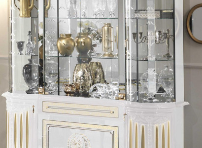 Anrichte Luxus Schaufenster Vitrine Glas Schrank Modern Stil Italienische Möbel