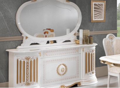 Klassisches Sideboard Kommode Anrichte Spiegel xxl Schrank Italienische Möbel