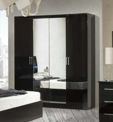 Luxus Kleider Schrank Designer Hochglanz Kleiderschränke Möbel Wohnen Holz Neu