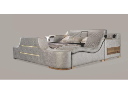 Multifunktions Bett Regal Schrank USB Ladestation Lift TV 180x200