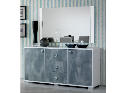 Moderne Kommoden 2tlg. Set Stil Modern Kommode + Spiegel Italienische Möbel