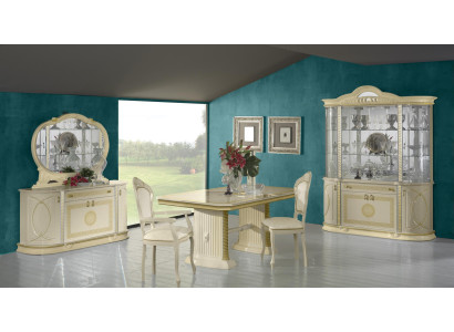 Esszimmer Set Vitrine Esstisch Garnitur Tisch Gruppe 4tlg. Set Komplett Barock