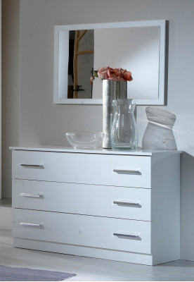 Spiegel + Kommode Schrank Kommoden Anrichte Schlafzimmer Set Deko Holz