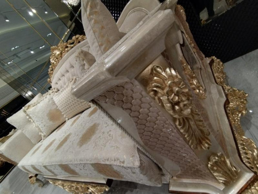 Sofagarnitur 3311 Sitzer Sofa Wohnzimmer Set Chesterfield Sessel Textil Neu