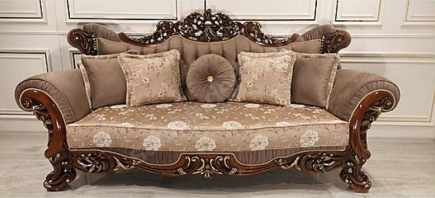 Klassische Wohnzimmer Sofagarnitur Polster Set Samt 5tlg. Couch Sofa