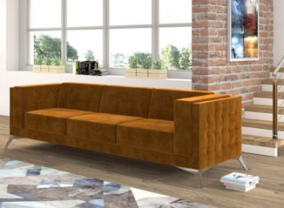 Big Couch Polster Sofa Textil Chesterfield Couchen Stoff xxl Dreisitzer 3 Sitzer
