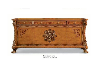 Luxus Kommode xxl Sideboard Kommoden Holz Anrichte Möbel Schrank Braun