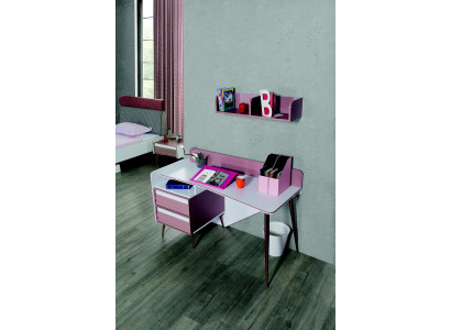 Schreibtisch Holz Rosa Tisch Schreibtische Regal Möbel Jugendzimmer Design