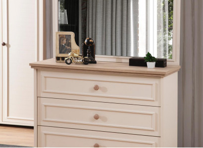 Kommode mit Spiegel Luxus Konsole Kommoden Schlafzimmer Kinderzimmer