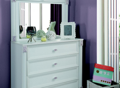 Kinderzimmer Modern Kommode mit Spiegel mit Schubladen Möbel Designer Zimmer 