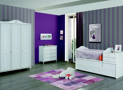 Kinderzimmer Set Kinderbett Kleiderschrank Kommode Schlafzimmer 