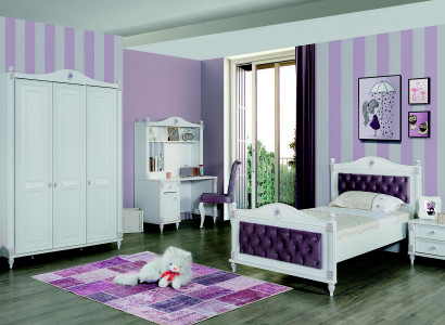 Kinderzimmer Set Möbel Bett Nachttisch Kleiderschrank Möbel Set 4tlg