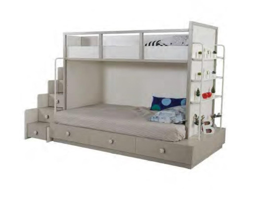 Kinderzimmer Schlafzimmer Set Holz Möbel Etagenbett Hochbett Tisch 3tlg