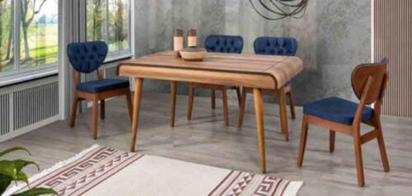 Modernes Möbel Esszimmer Set Garnitur Sitz Essgruppe Esstisch Polster 5tlg.