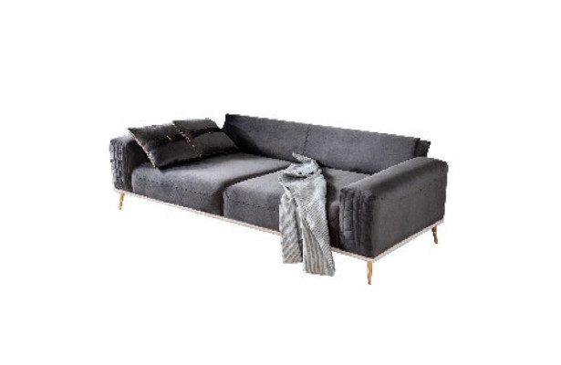 Sofa 3 Sitzer Sofas Couchen Polster Wohnzimmer Design Textil Stoff 