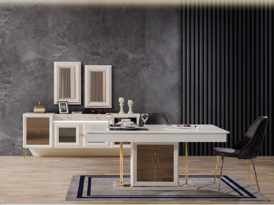 Sideboard mit Spiegel Holz Massiv Schubladen Wohnzimmer Sideboards