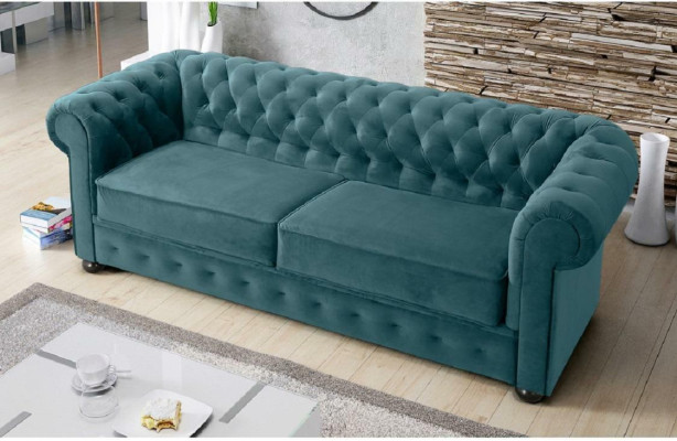 Design Sofa Couch 3 Sitzer Polsterung Leder Big Sofas Textil Chesterfield 