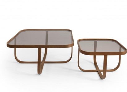 Braun Wohnzimmer Set 2x Couchtische Modern Einrichtung Designer komplett