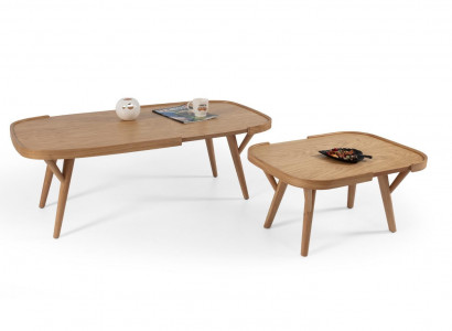 Wohnzimmer Set 2 tlg 2x Couchtische Designer Möbel Modern Komplett Holz