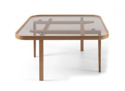 Wohnzimmer Couchtisch Moderner Luxus Möbel Glastisch Designer Holz