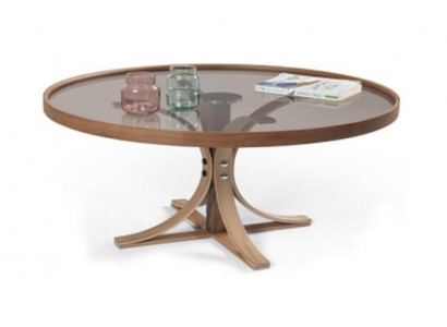 Couchtisch Braun Holz Designer Kaffee Tisch Wohnzimmer Glastisch Möbel