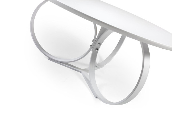 Weiß Couchtisch Rund Wohnzimmer Tisch Designer Einrichtung Modern Möbel