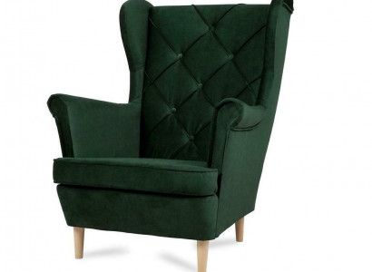 Chesterfield Sessel Fernseh Couch 1 Sitzer Sofa Stoff Textil Ohrensessel