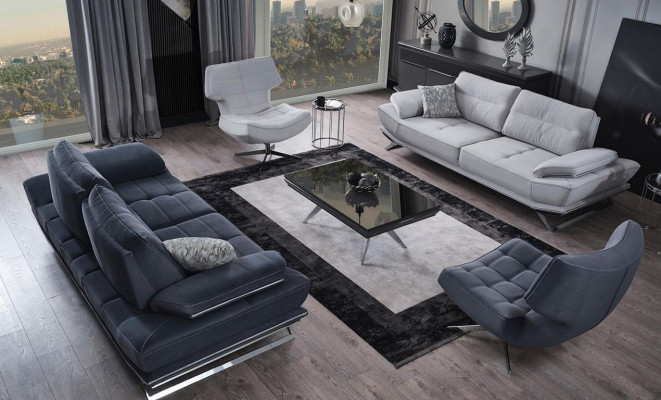 Wohnzimmer Mehrfarbig Set Besteht aus 2x 3-Sitzer Sofas und 2x Sessel