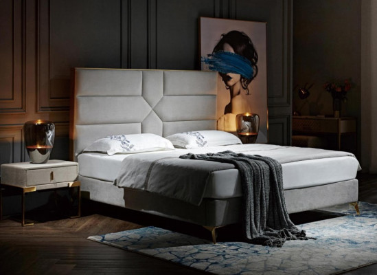 Doppelbett Schlafzimmer Hotel Ehe Luxus Bett 2x Nachttisch 3tlg. Neu Betten Set