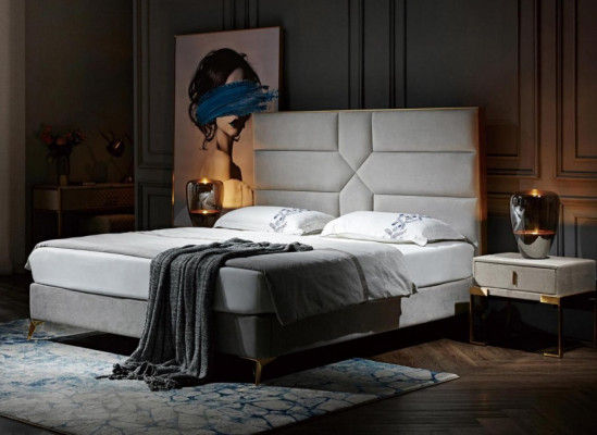 Doppelbett Schlafzimmer Hotel Ehe Luxus Bett 2x Nachttisch 3tlg. Neu Betten Set