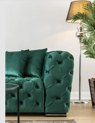 Ecksofa L Form Sofa Couch Design Couchen Polster Textil Neu Eck Garnitur Grün