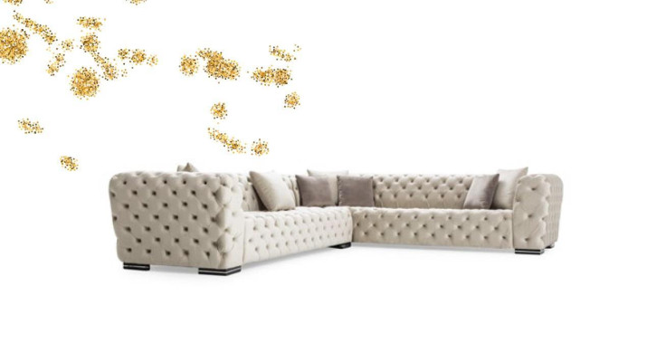 Chesterfield Polstersofa Sofa Ecksofa Garnitur Polster Luxus Ecke Sofas Neu