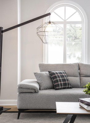 Ecksofa L Form Sofa Couch Design Couchen Polster Textil Neu Eck Garnitur Grau