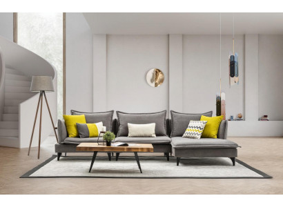 Grau Chesterfield Polstersofa Sofa Ecksofa Garnitur Polster Luxus Ecke Sofas