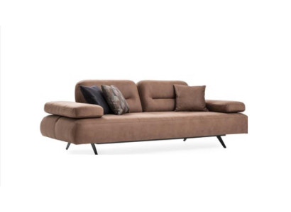 Design 3 Sitzer Sofa braun Couch Polster Big luxus Couchen Sofas Textil Sitz Neu