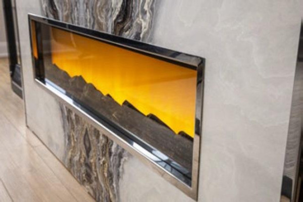 Luxus Wohnwand Wohnzimmer tv Schrank Wände Marmor Imitat Schwarz 270cm