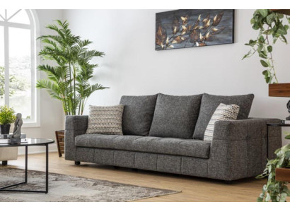 Luxus Sofa 4 Sitz Stoff Wohnzimmer Modernes Design grau Sofas Polster Couchen